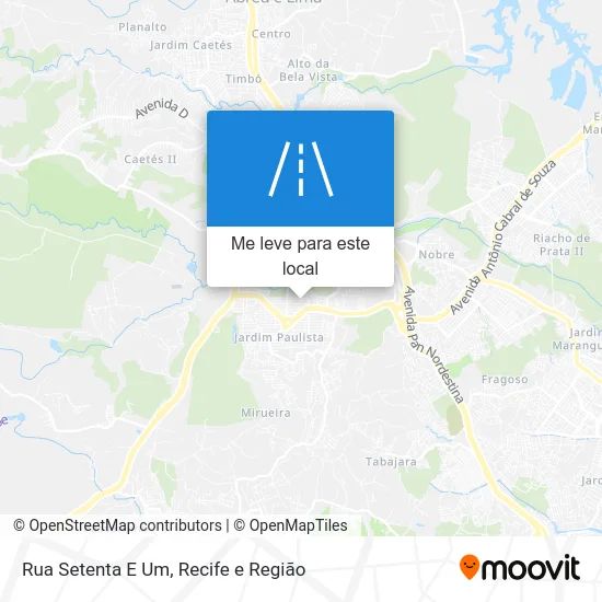 Rua Setenta E Um mapa