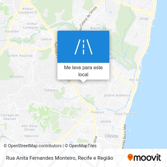 Rua Anita Fernandes Monteiro mapa