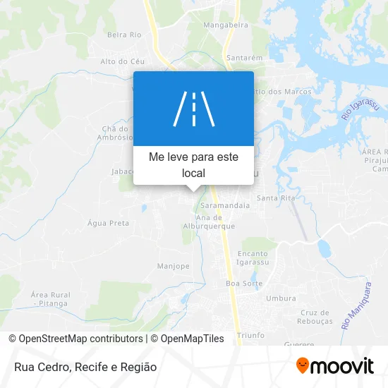 Rua Cedro mapa