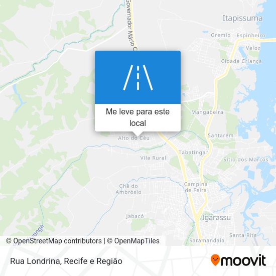 Rua Londrina mapa
