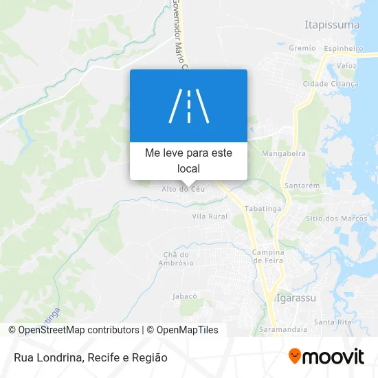 Rua Londrina mapa