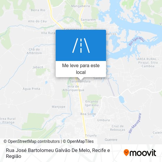 Rua José Bartolomeu Galvão De Melo mapa