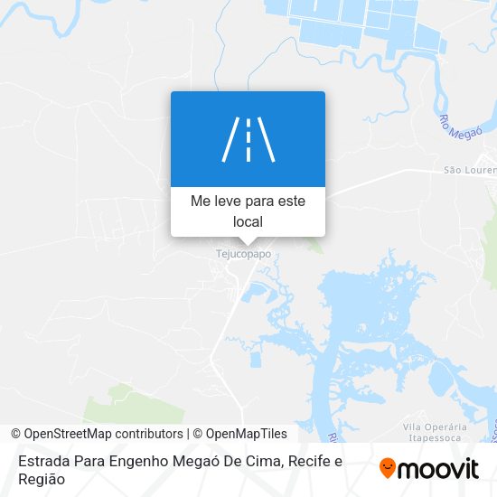Estrada Para Engenho Megaó De Cima mapa
