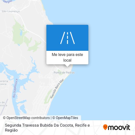 Segunda Travessa Bubida Da Cocota mapa