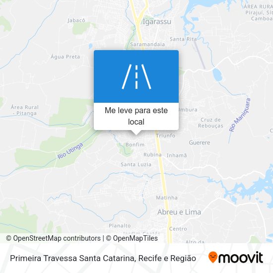 Primeira Travessa Santa Catarina mapa