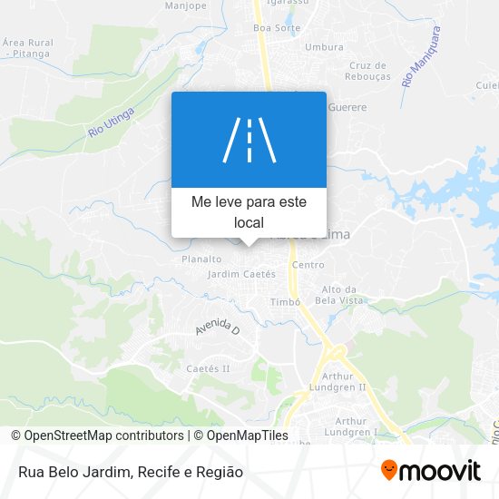 Rua Belo Jardim mapa