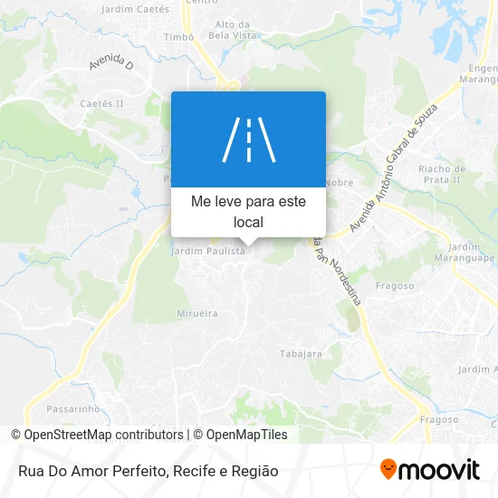Rua Do Amor Perfeito mapa