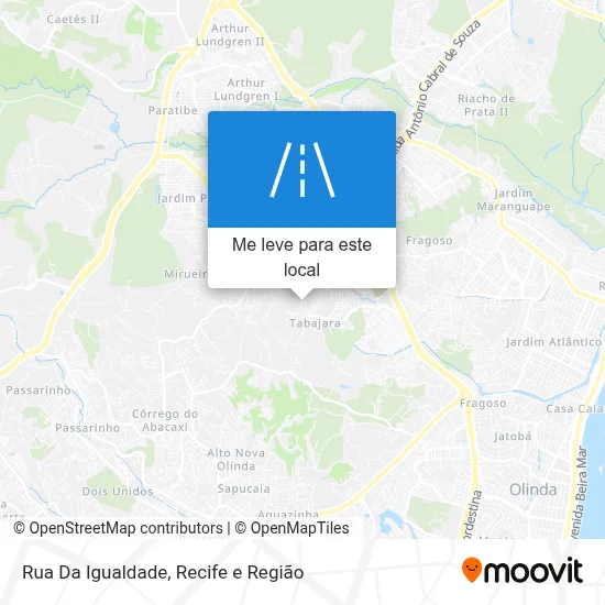 Rua Da Igualdade mapa