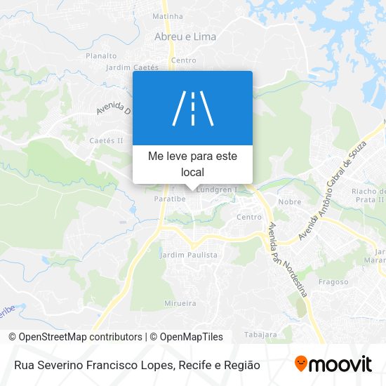 Rua Severino Francisco Lopes mapa
