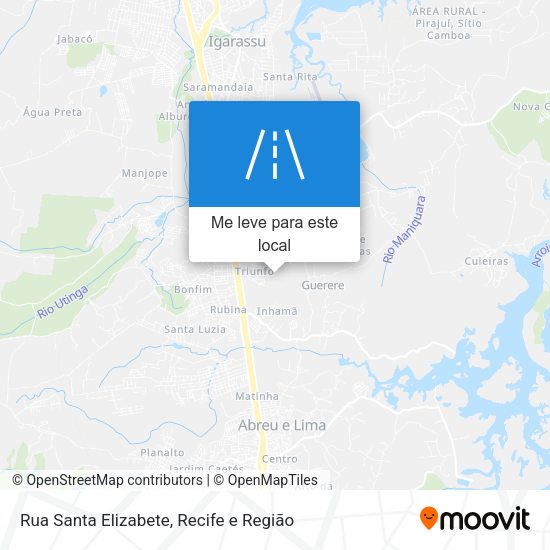 Rua Santa Elizabete mapa