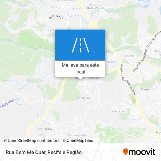 Rua Bem Me Quer mapa