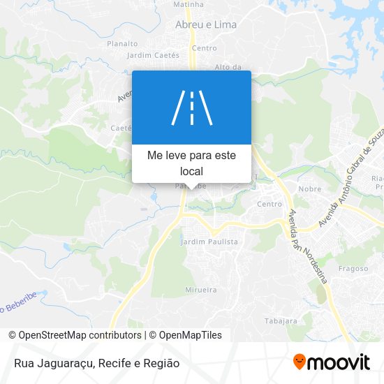 Rua Jaguaraçu mapa