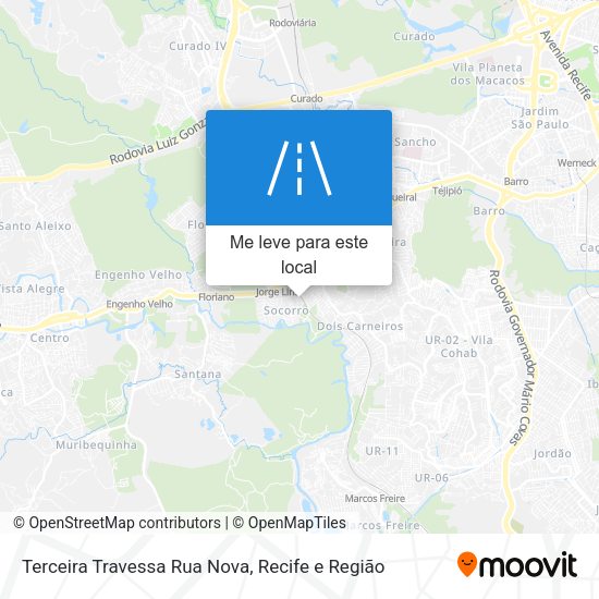Terceira Travessa Rua Nova mapa