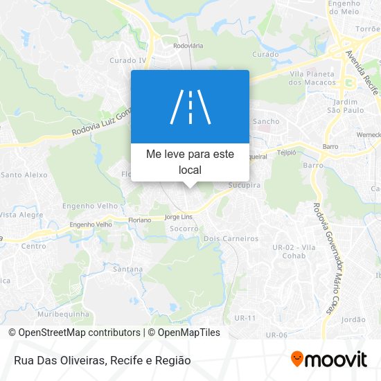 Rua Das Oliveiras mapa