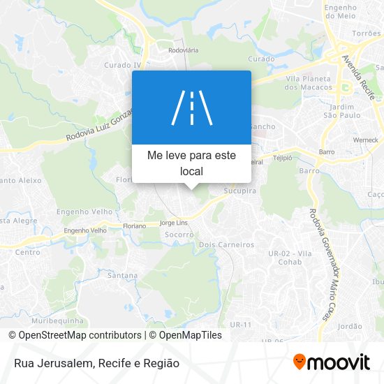 Rua Jerusalem mapa