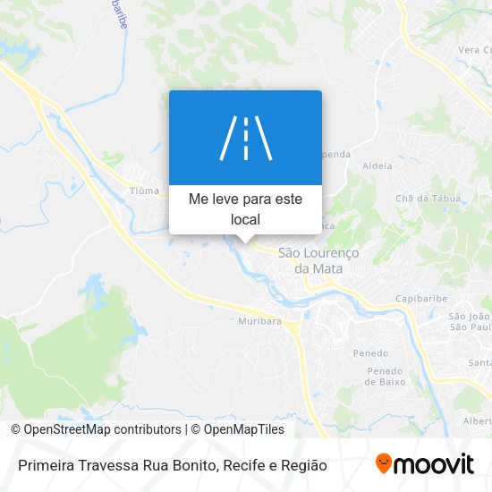 Primeira Travessa Rua Bonito mapa