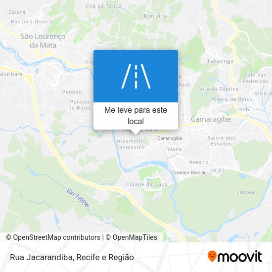 Rua Jacarandiba mapa