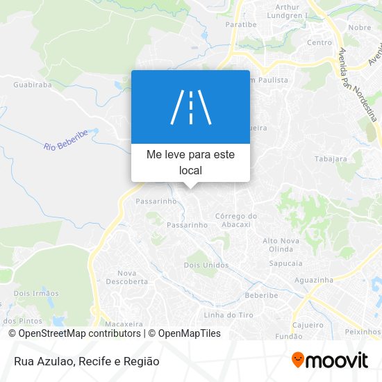 Rua Azulao mapa