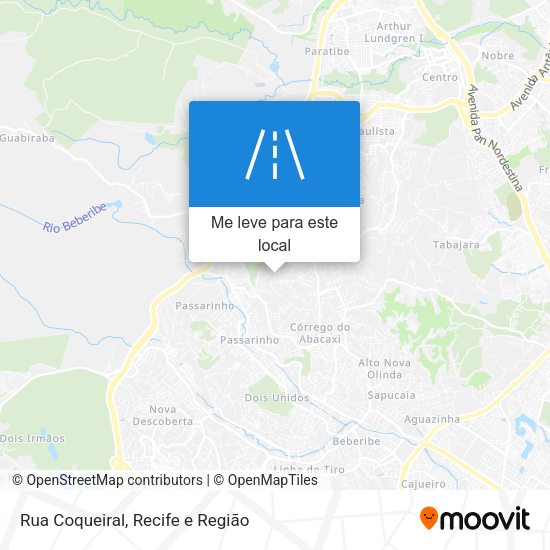 Rua Coqueiral mapa