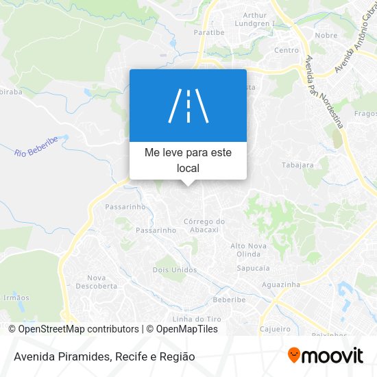 Avenida Piramides mapa