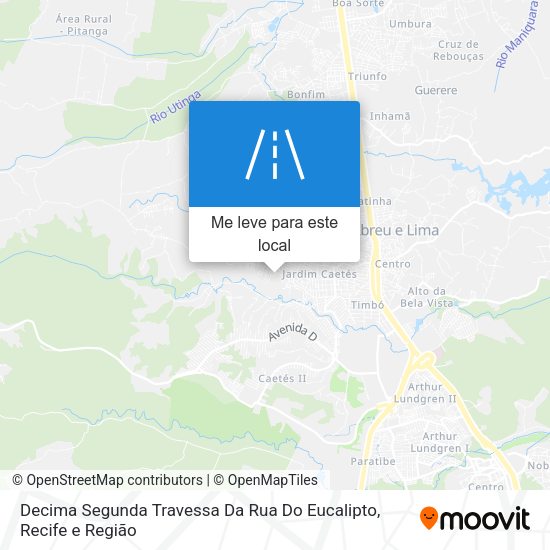 Decima Segunda Travessa Da Rua Do Eucalipto mapa