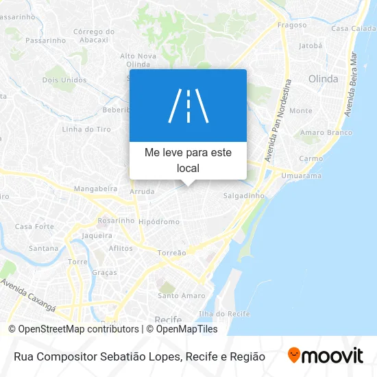 Rua Compositor Sebatião Lopes mapa