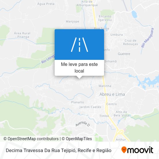 Decima Travessa Da Rua Tejipió mapa