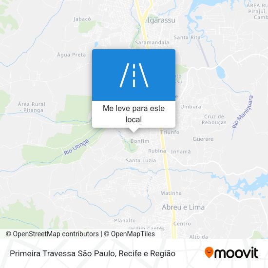 Primeira Travessa São Paulo mapa
