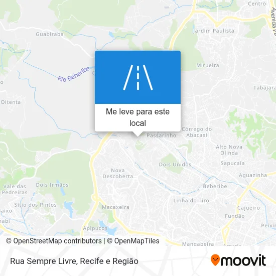Rua Sempre Livre mapa