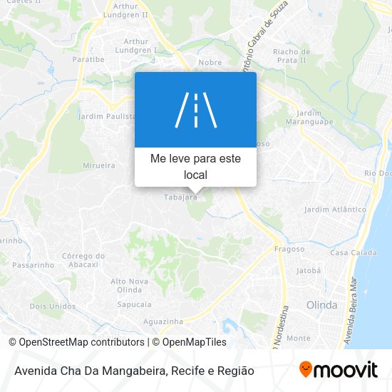Avenida Cha Da Mangabeira mapa