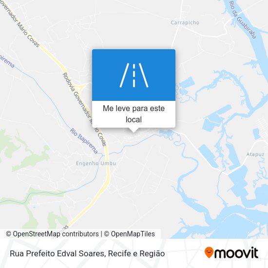 Rua Prefeito Edval Soares mapa