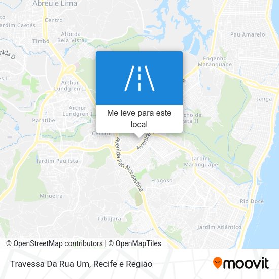 Travessa Da Rua Um mapa