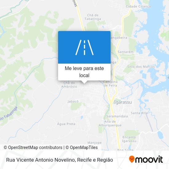 Rua Vicente Antonio Novelino mapa