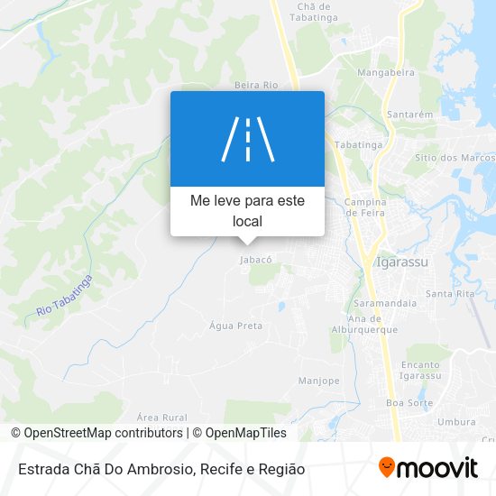 Estrada Chã Do Ambrosio mapa