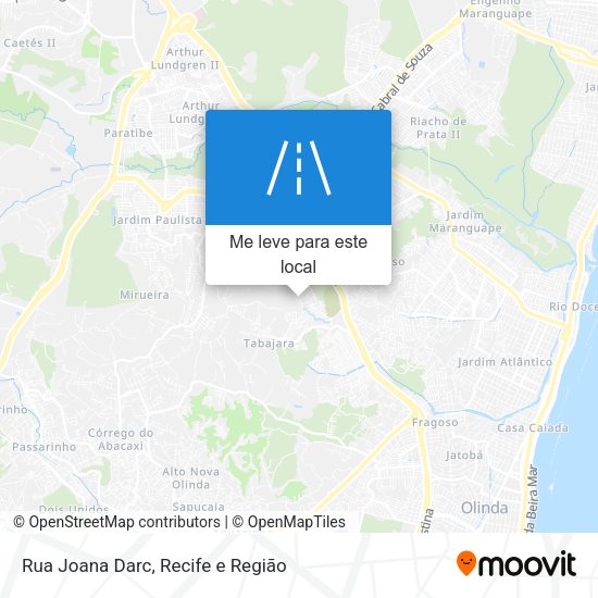Rua Joana Darc mapa