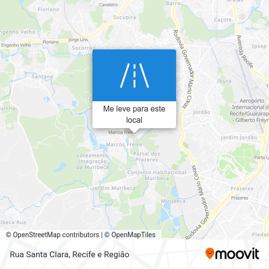 Rua Santa Clara mapa
