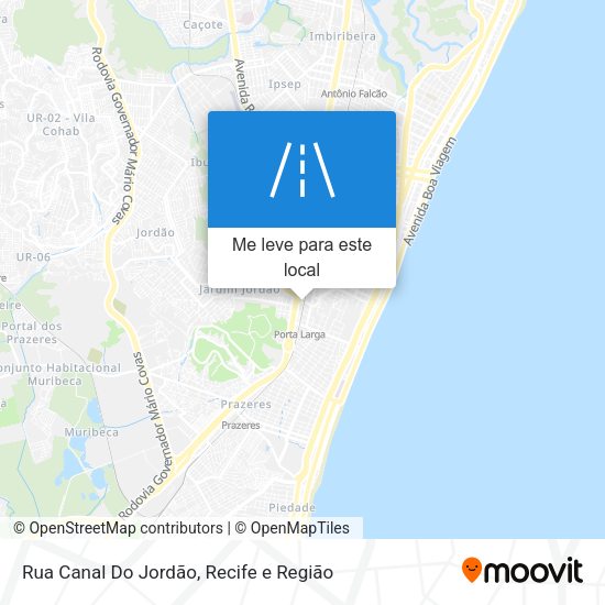 Rua Canal Do Jordão mapa