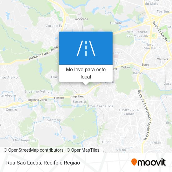 Rua São Lucas mapa