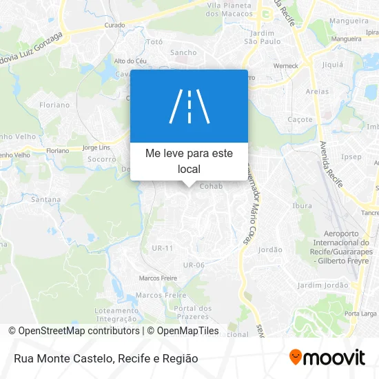 Rua Monte Castelo mapa