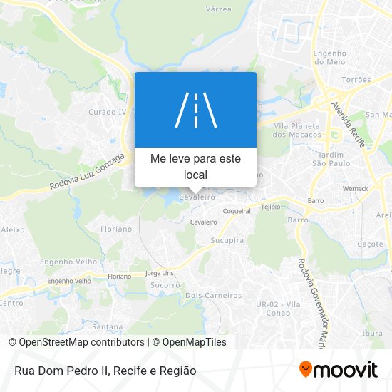 Rua Dom Pedro II mapa