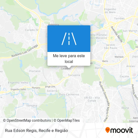 Rua Edson Regis mapa