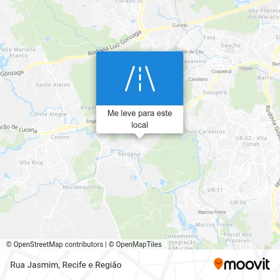 Rua Jasmim mapa