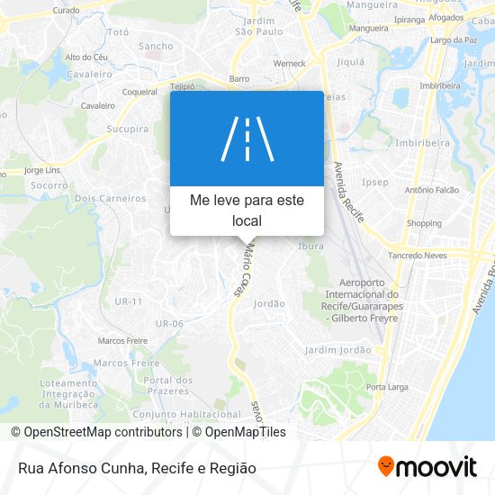 Rua Afonso Cunha mapa