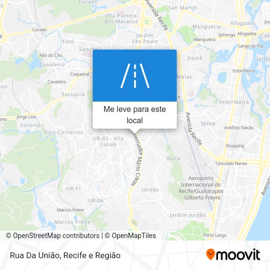 Rua Da União mapa