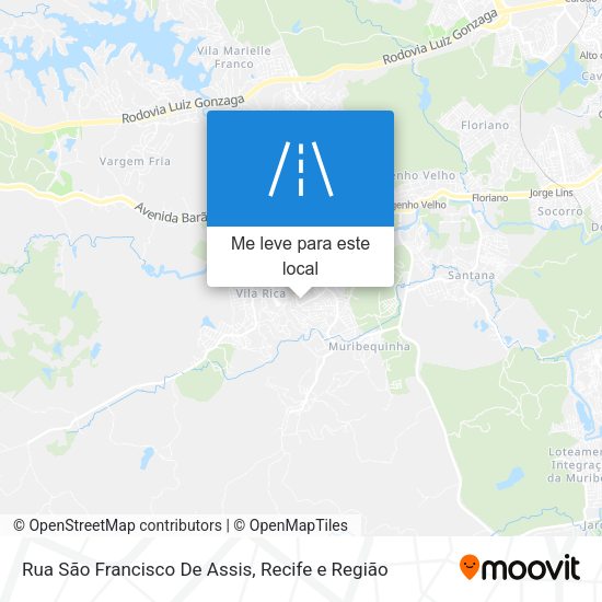 Rua São Francisco De Assis mapa