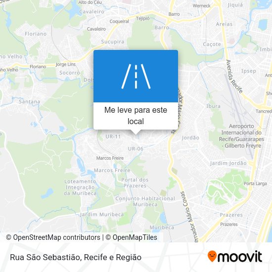 Rua São Sebastião mapa