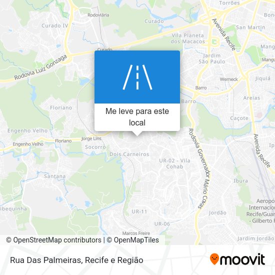 Rua Das Palmeiras mapa