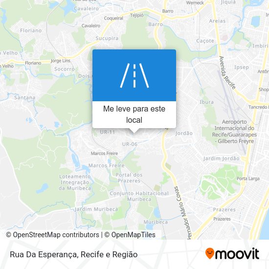 Rua Da Esperança mapa