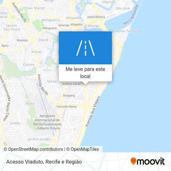 Acesso Viaduto mapa