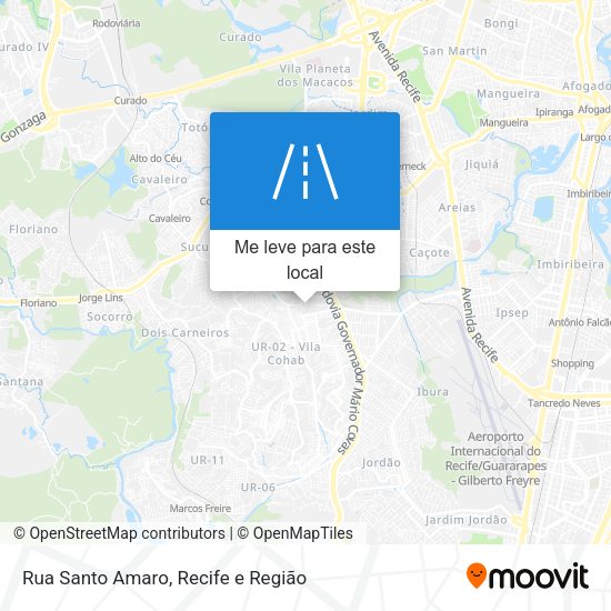 Rua Santo Amaro mapa